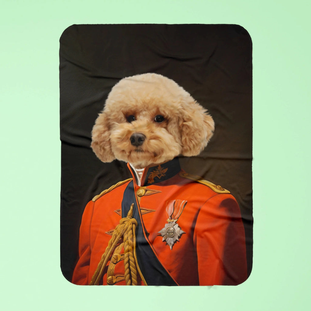 Pet Portraits | Crimson Private: Custom Pet Blanket | Paw & Glory