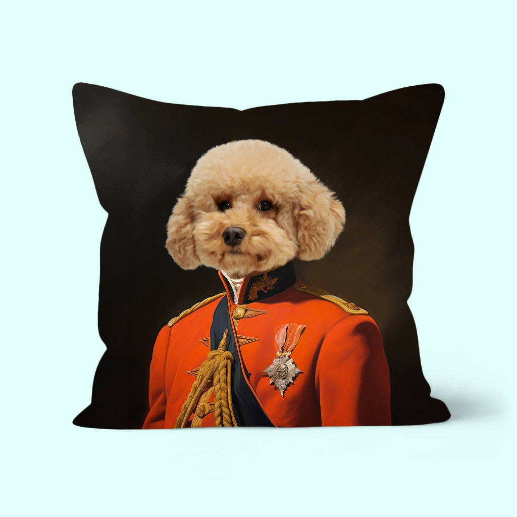 Pet Portraits | Crimson Private: Custom Pet Pillow | Paw & Glory