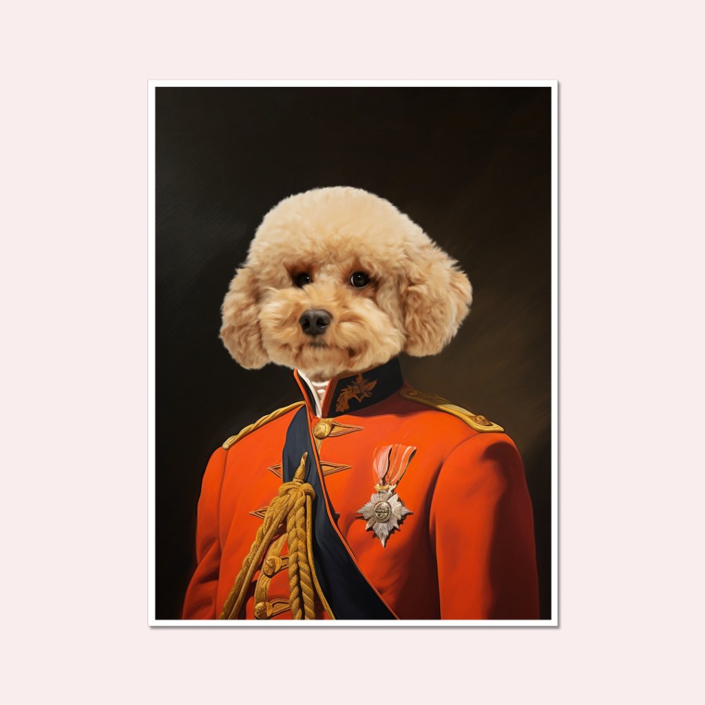 Pet Portraits | Crimson Private: Custom Pet Poster | Paw & Glory