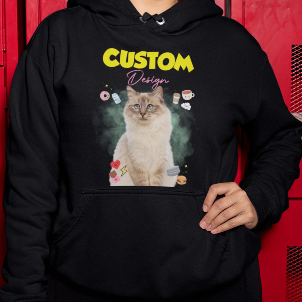 Pet Portraits | Custom Bootleg: Unisex Pet Portrait Hoodie | Paw & Glory