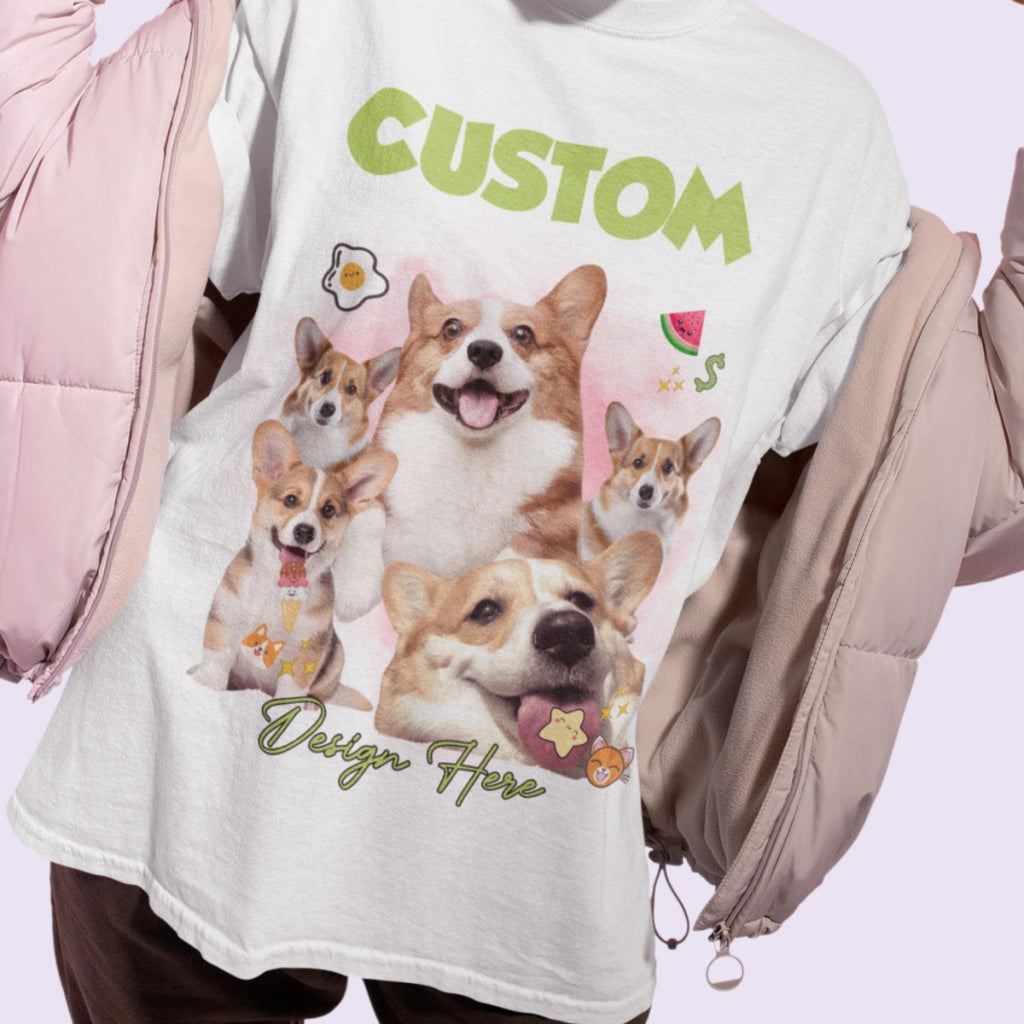 Pet Portraits | Custom Bootleg: Unisex Pet Portrait T-Shirt | Paw & Glory
