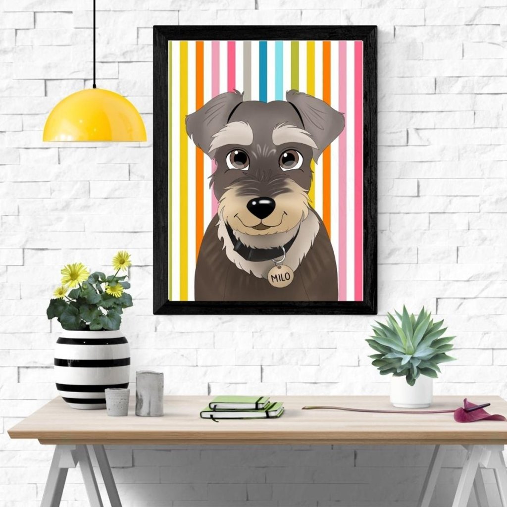 Pet Portraits | Custom Cartoon: Framed Pet Portrait | Paw & Glory