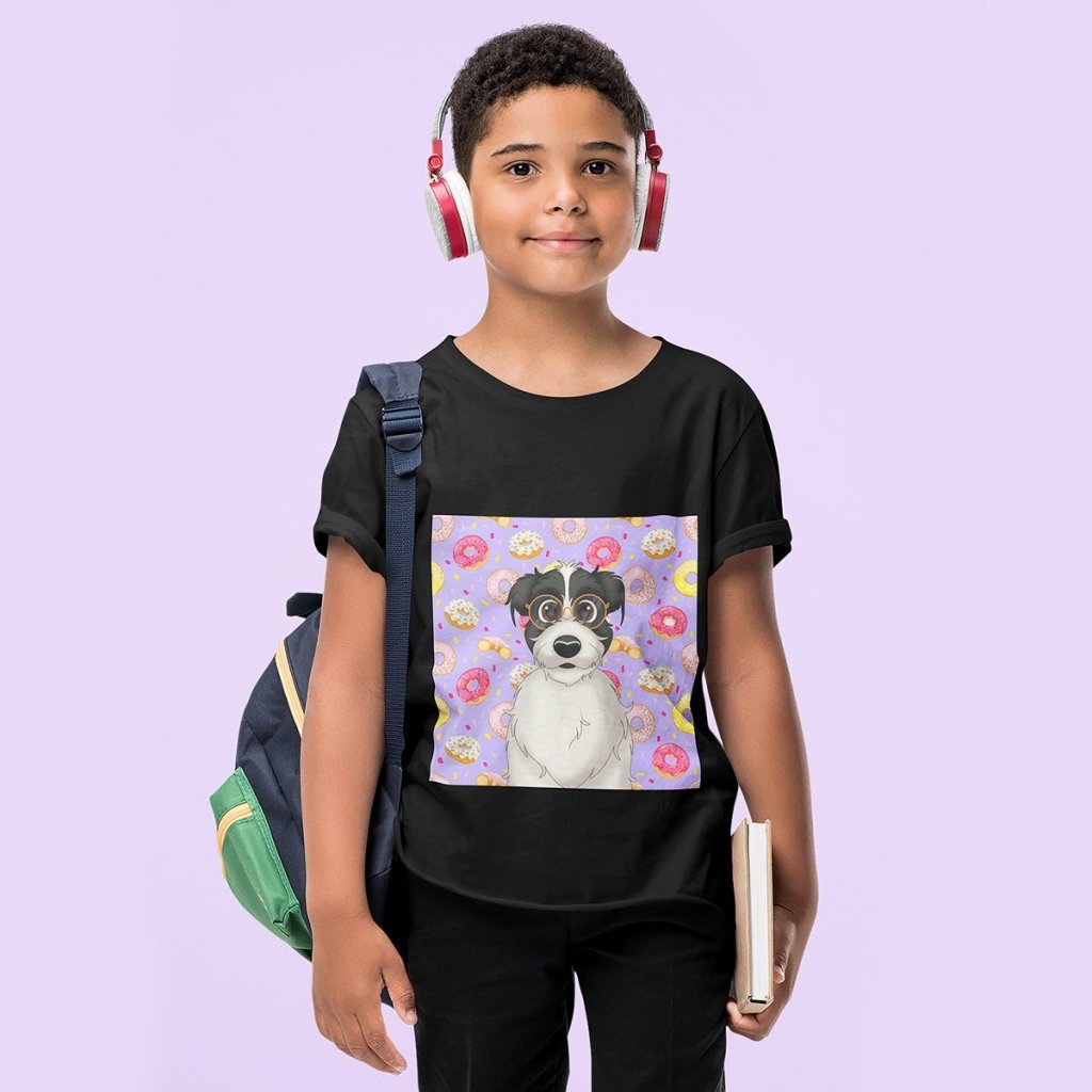 Pet Portraits | Custom Cartoon: Kids Unisex Pet Portrait T-Shirt | Paw & Glory