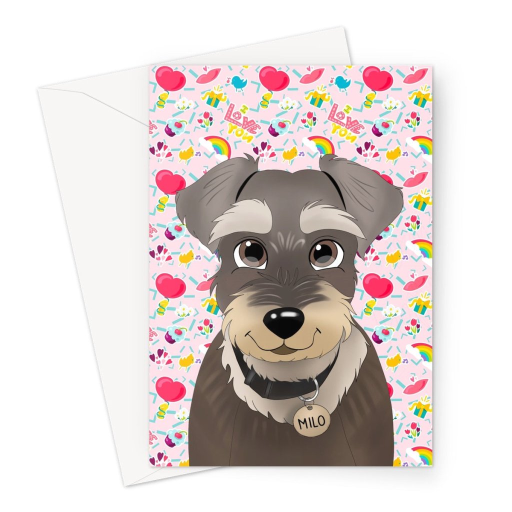 Pet Portraits | Custom Cartoon: Pet Portrait Greeting Card | Paw & Glory