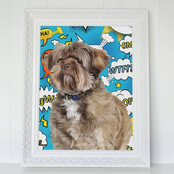 Custom Minimalist: Framed Pet Portrait - Paw & Glory - Dog Portraits - Pet Portraits
