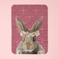 Custom Minimalist Full Blossom Crown: Pet Portrait Fleece Blanket