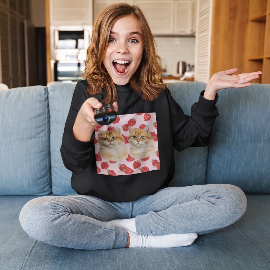 Pet Portraits | Custom Minimalist: Kids Unisex Pet Portrait Sweatshirt | Paw & Glory