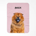 Custom Minimalist: Pet Portrait Fleece Blanket