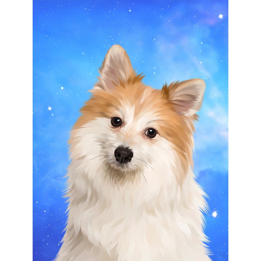 Pet Portraits | Custom Modern: Digital Download Pet Portrait | Paw & Glory