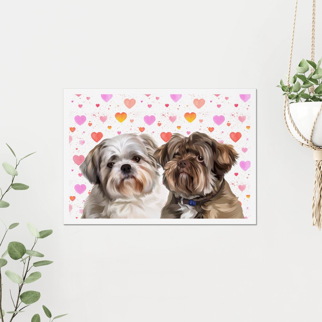 Custom Modern: Framed Pet Portrait - Paw & Glory - Dog Portraits - Pet Portraits