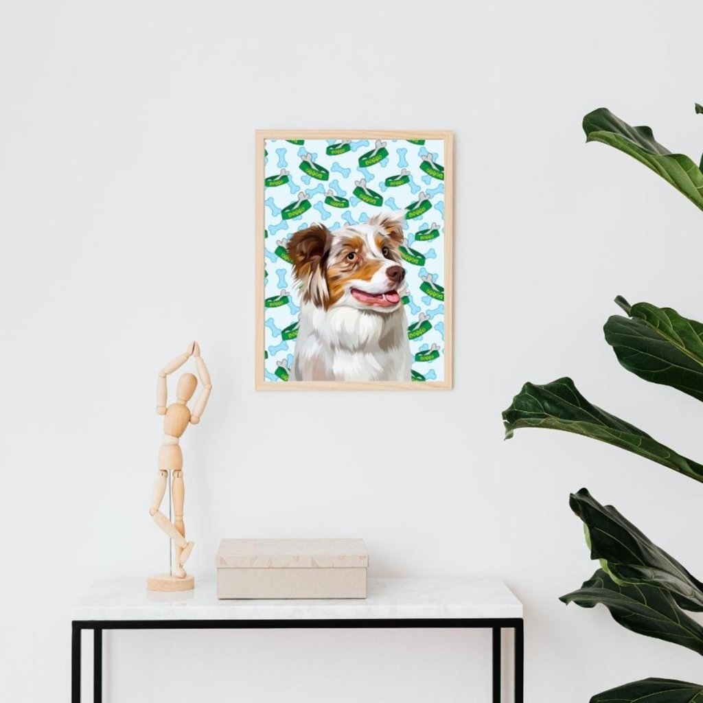 Pet Portraits | Custom Modern: Framed Pet Portrait | Paw & Glory