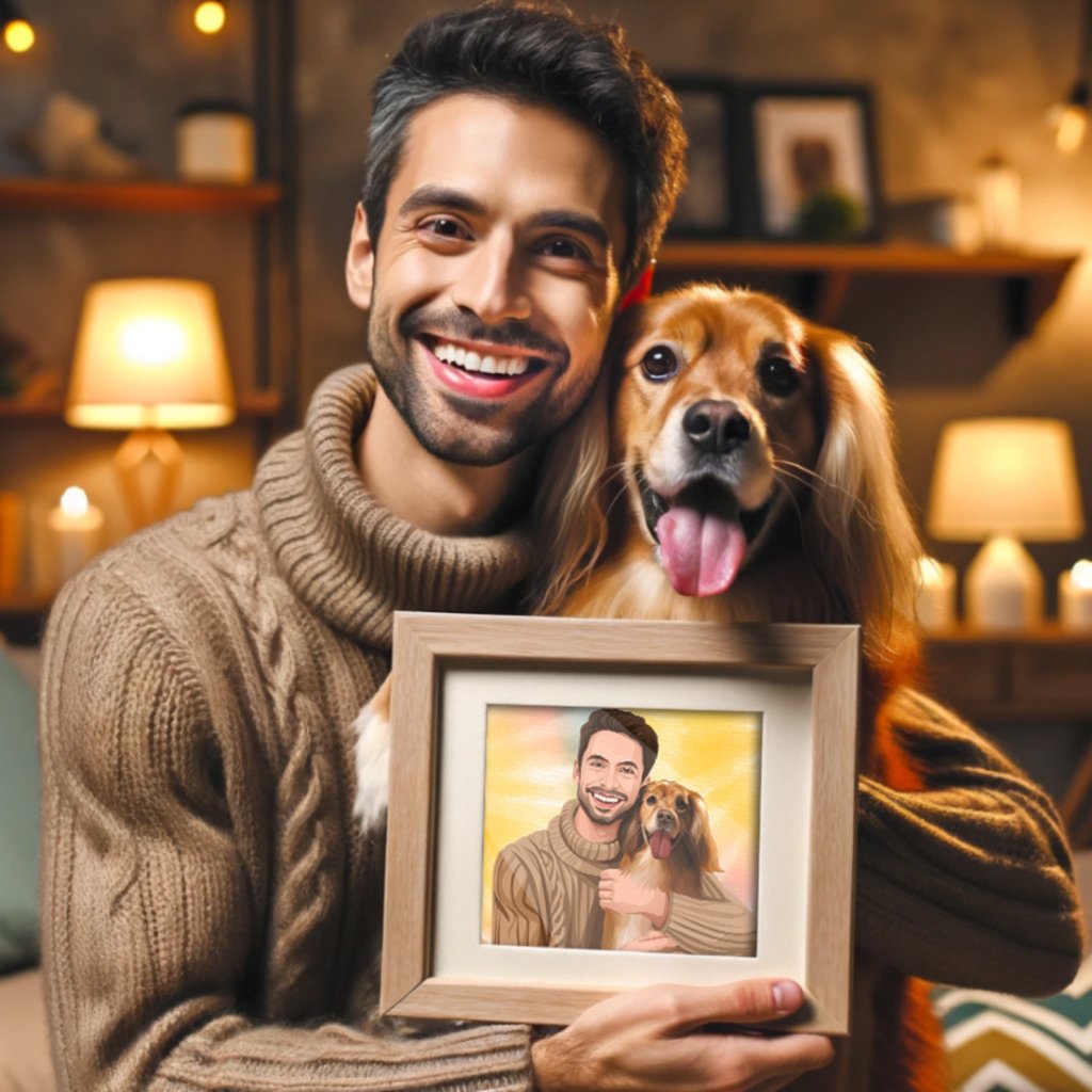 Pet Portraits | Custom Modern: Framed Pet Portrait | Paw & Glory