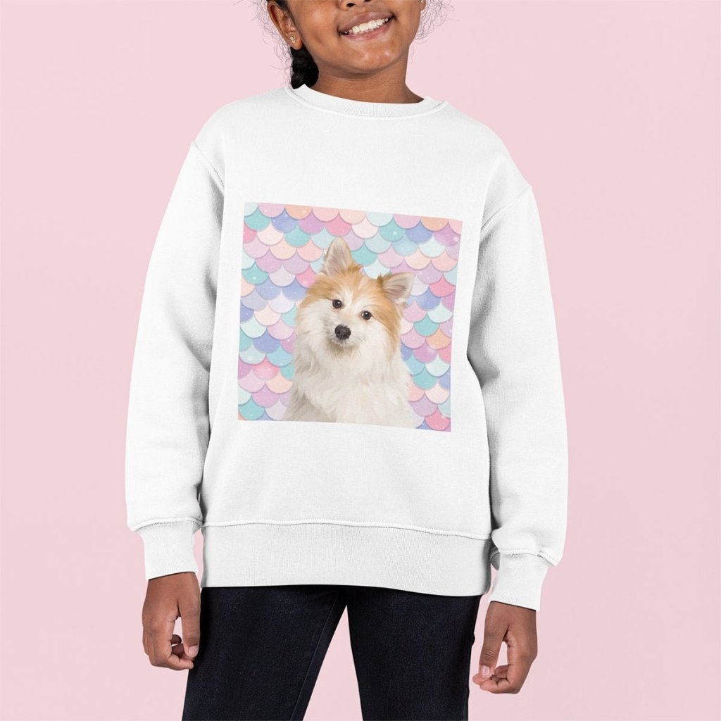 Pet Portraits | Custom Modern: Kids Unisex Pet Portrait Sweatshirt | Paw & Glory