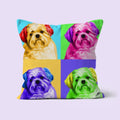 Custom Modern Pop Art: Pet Portrait Pillow