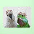 Custom Modern Rose Crown: Pet Portrait Fleece Blanket
