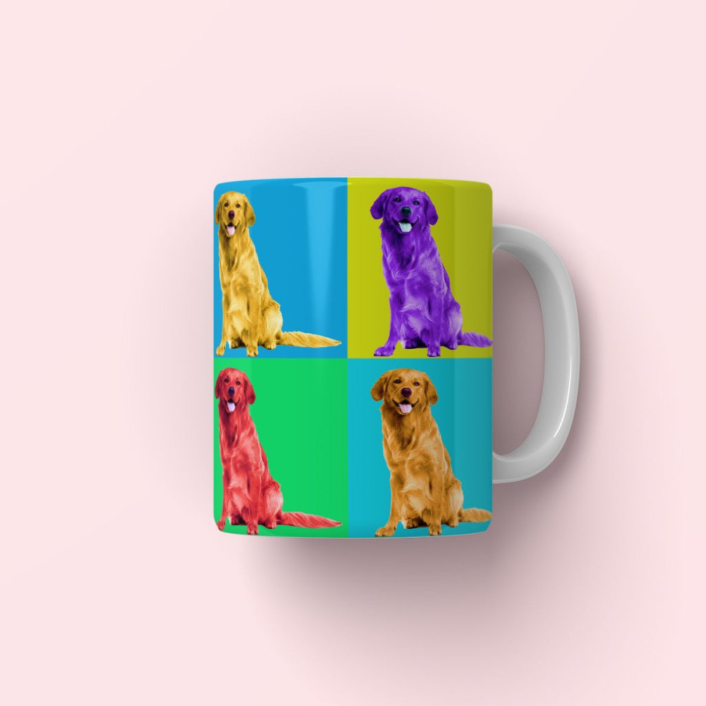 Pet Portraits | Custom Old School Pop Art: Pet Portrait Coffee Mug | Paw & Glory