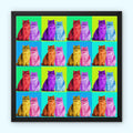 Custom Old School Pop Art: Pet Portrait Framed Canvas