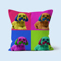 Custom Old School Pop Art: Pet Portrait Pillow