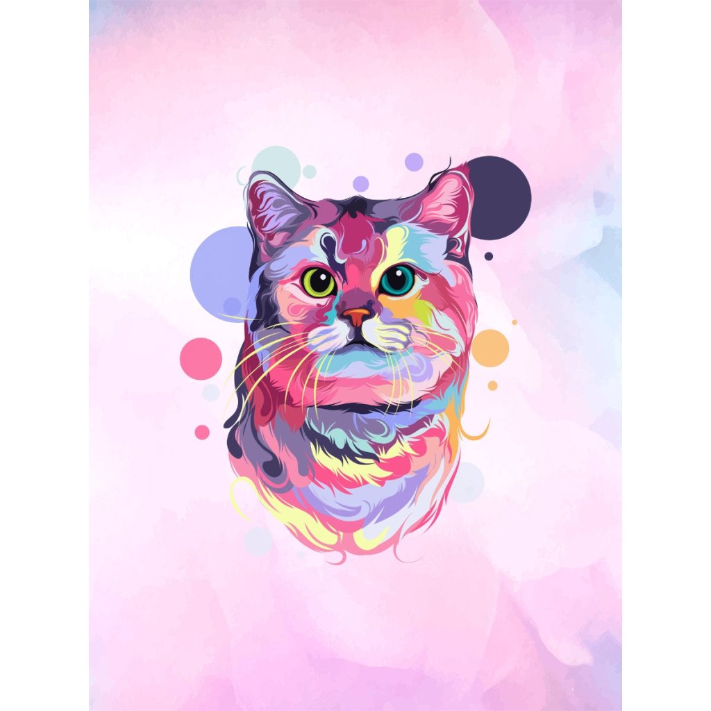 Pet Portraits | Custom Pastel Pop Art: Digital Download Pet Portrait | Paw & Glory