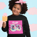 Custom Pastel Pop: Kids Unisex Pet Portrait Sweatshirt