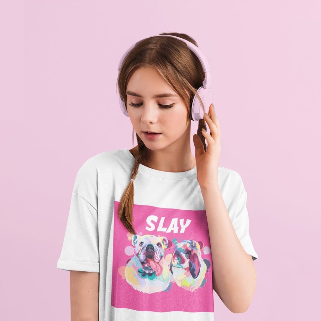 Pet Portraits | Custom Pastel Pop: Kids Unisex Pet Portrait T-Shirt | Paw & Glory