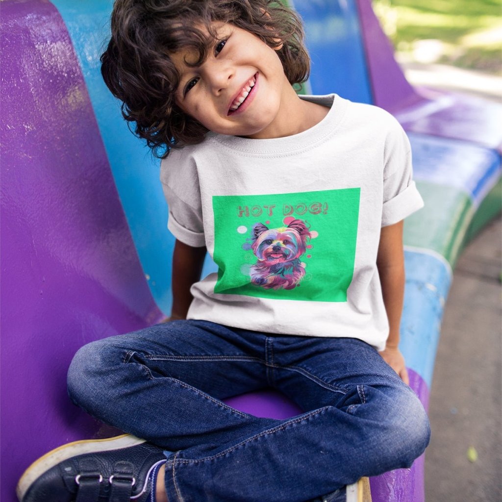 Pet Portraits | Custom Pastel Pop: Kids Unisex Pet Portrait T-Shirt | Paw & Glory