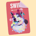 Custom Pastel Pop: Pet Portrait Fleece Blanket