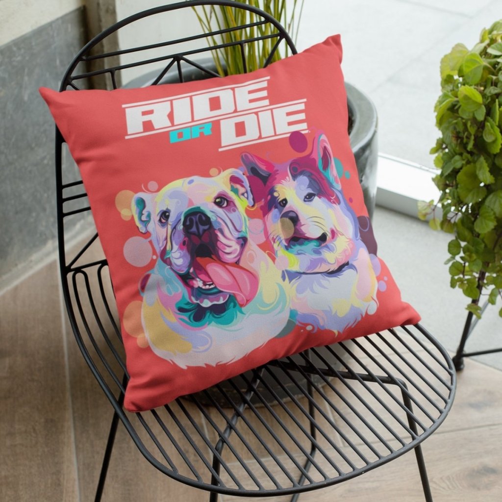 Pet Portraits | Custom Pastel Pop: Pet Portrait Pillow | Paw & Glory