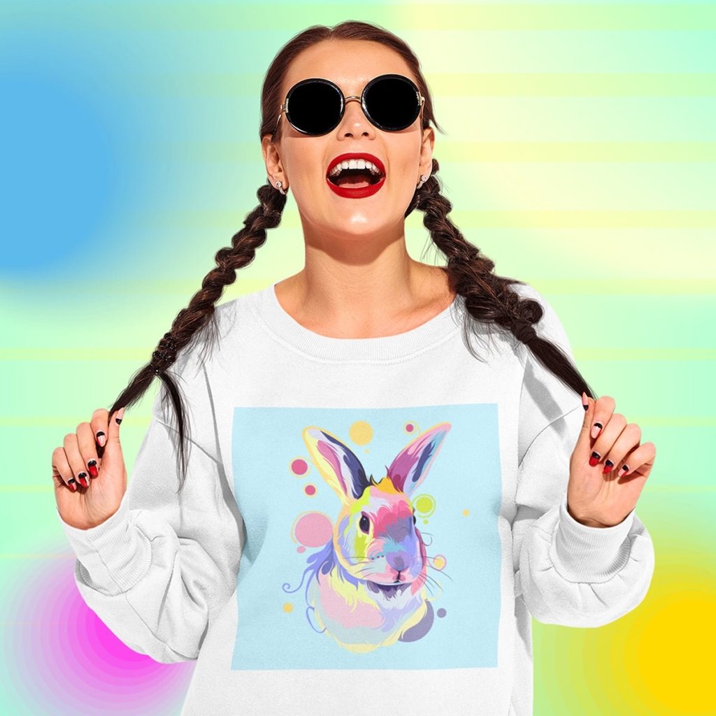 Pet Portraits | Custom Pastel Pop: Unisex Pet Portrait Sweatshirt | Paw & Glory