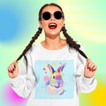 Custom Pastel Pop: Unisex Pet Portrait Sweatshirt