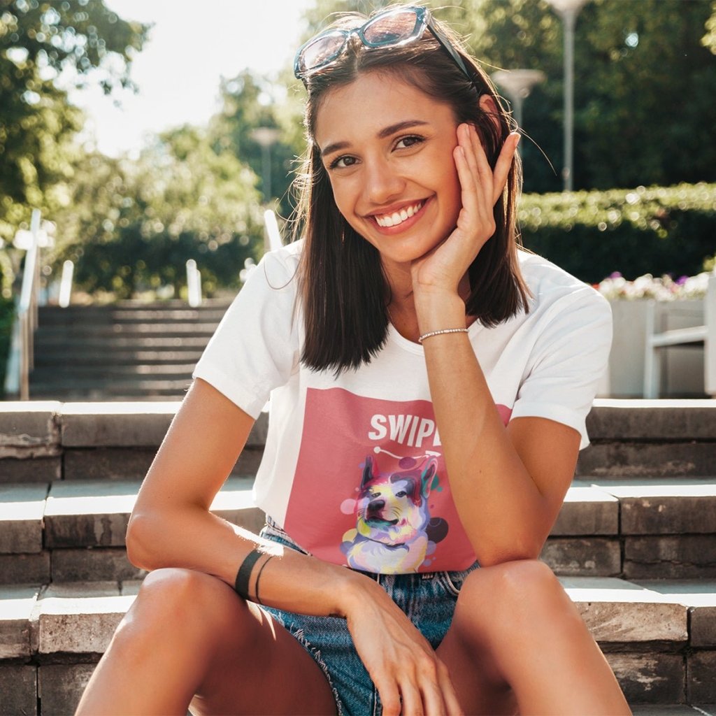 Pet Portraits | Custom Pastel Pop: Unisex Pet Portrait T-Shirt | Paw & Glory