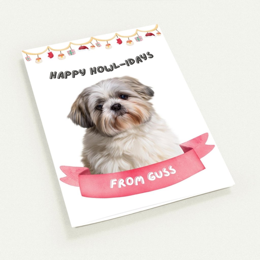 Pet Portraits | Custom Pet Christmas Cards (Add On) | Paw & Glory