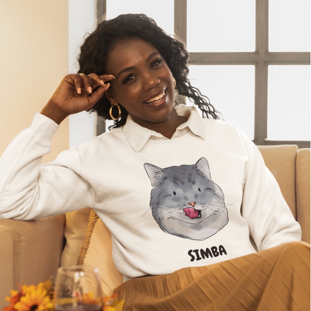 Pet Portraits | Custom Pet Face Sweatshirt | Paw & Glory