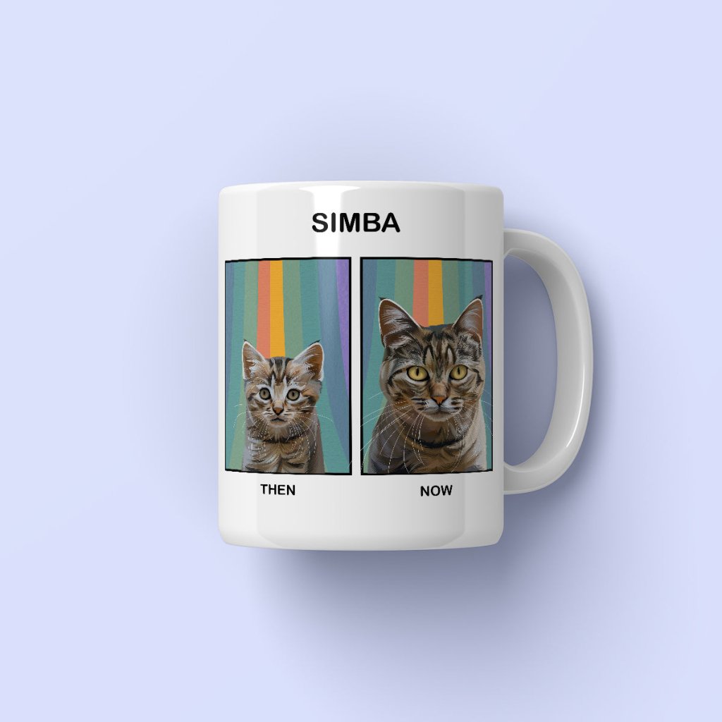 Pet Portraits | Custom Puppy To Adult: Modern Pet Coffee Mug | Paw & Glory