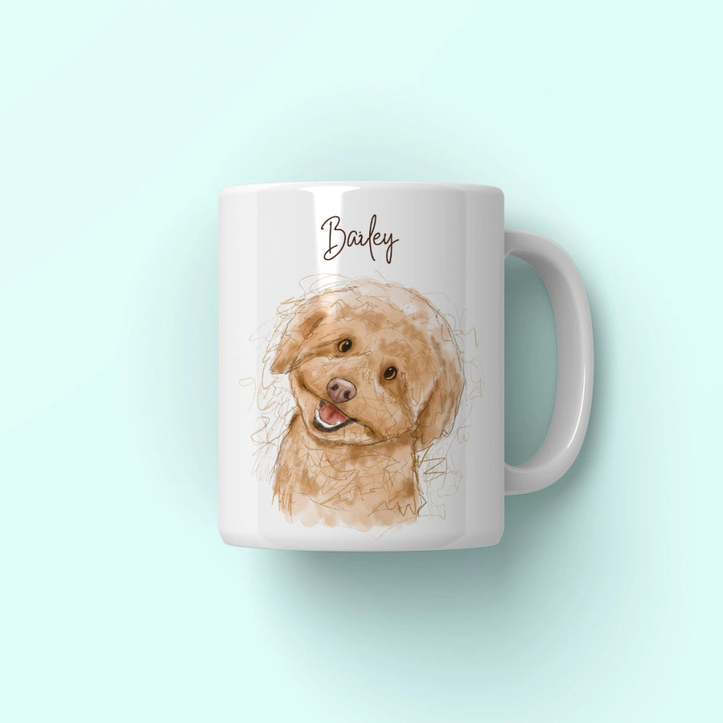 Pet Portraits | Custom Scribble: Pet Coffee Mug | Paw & Glory