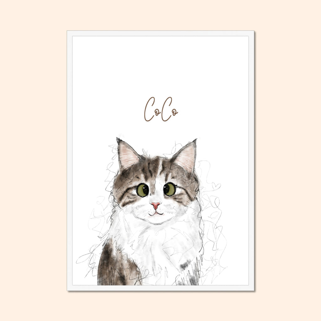 Pet Portraits | Custom Scribble: Pet Portrait | Paw & Glory