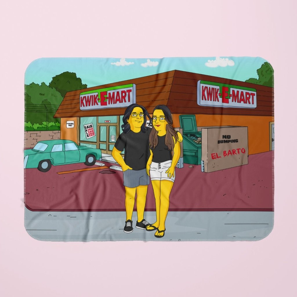 Pet Portraits | Custom Yellow Art Fleece Blanket | Paw & Glory