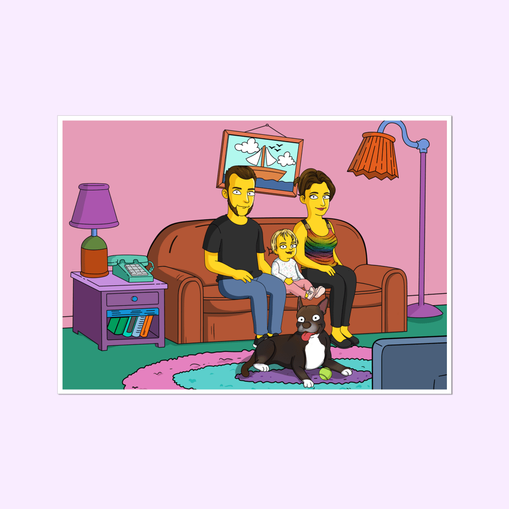 Pet Portraits | Custom Yellow Art Framed Portrait | Paw & Glory