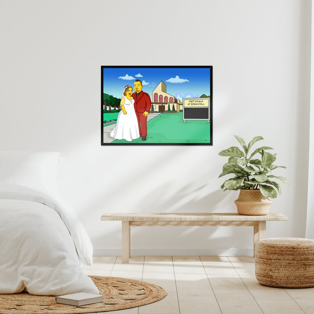 Pet Portraits | Custom Yellow Art Framed Portrait | Paw & Glory