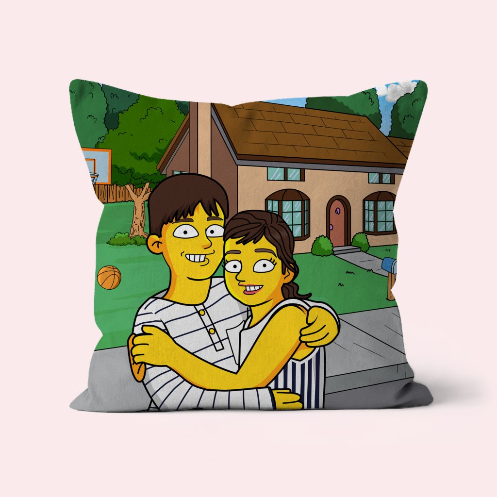Pet Portraits | Custom Yellow Art Pillow | Paw & Glory