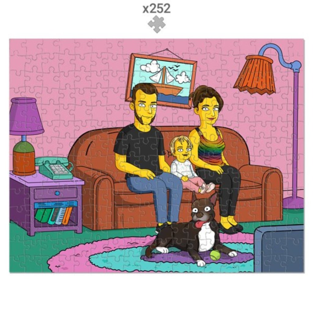 Pet Portraits | Custom Yellow Art Puzzle | Paw & Glory