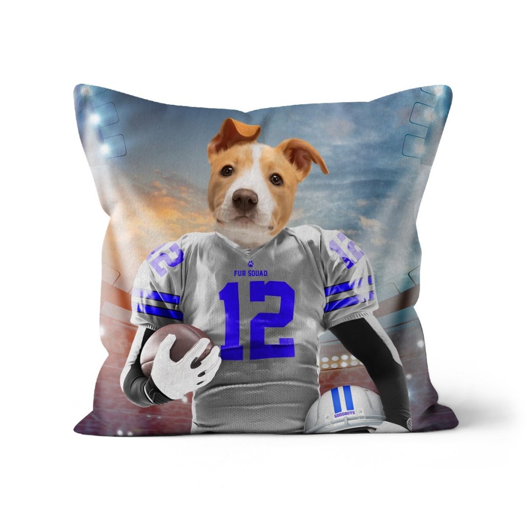 Pet Portraits | Dallas Goodboys: Custom Pet Pillow | Paw & Glory