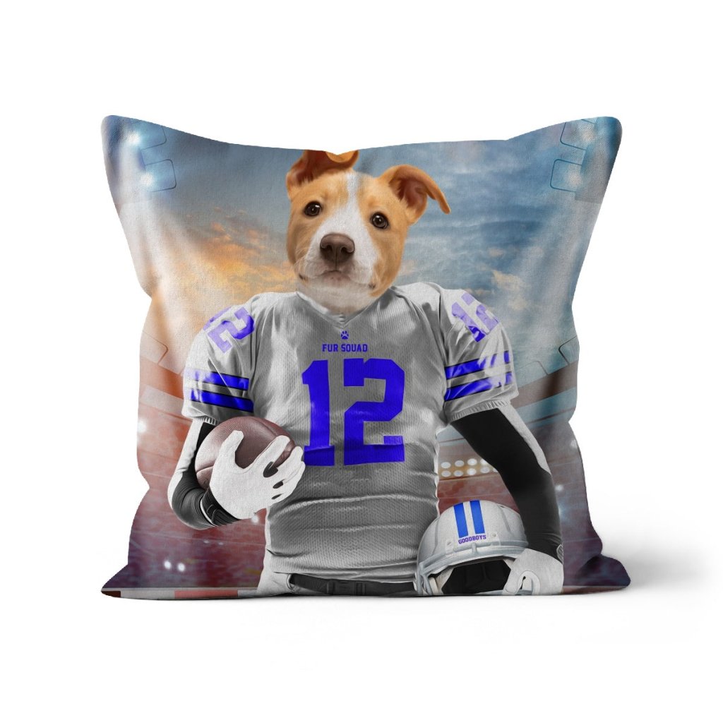 Pet Portraits | Dallas Goodboys: Custom Pet Pillow | Paw & Glory