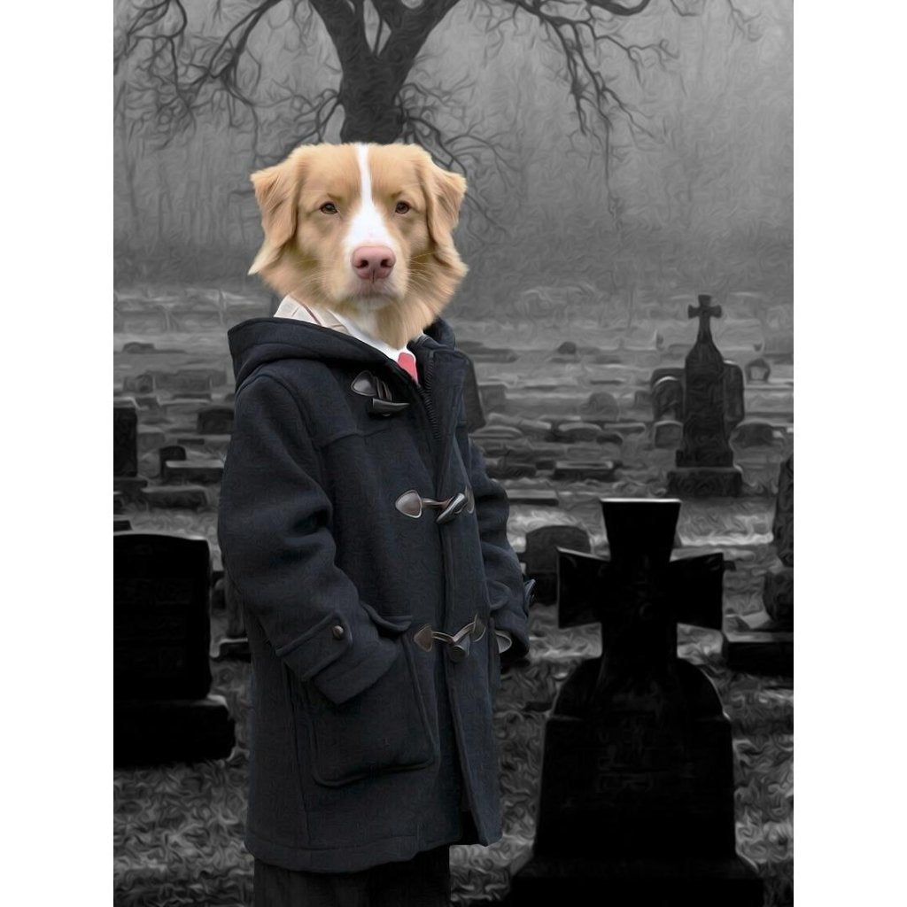 Pet Portraits | Damien (The Omen Inspired): Custom Digital Download Pet Portrait | Paw & Glory