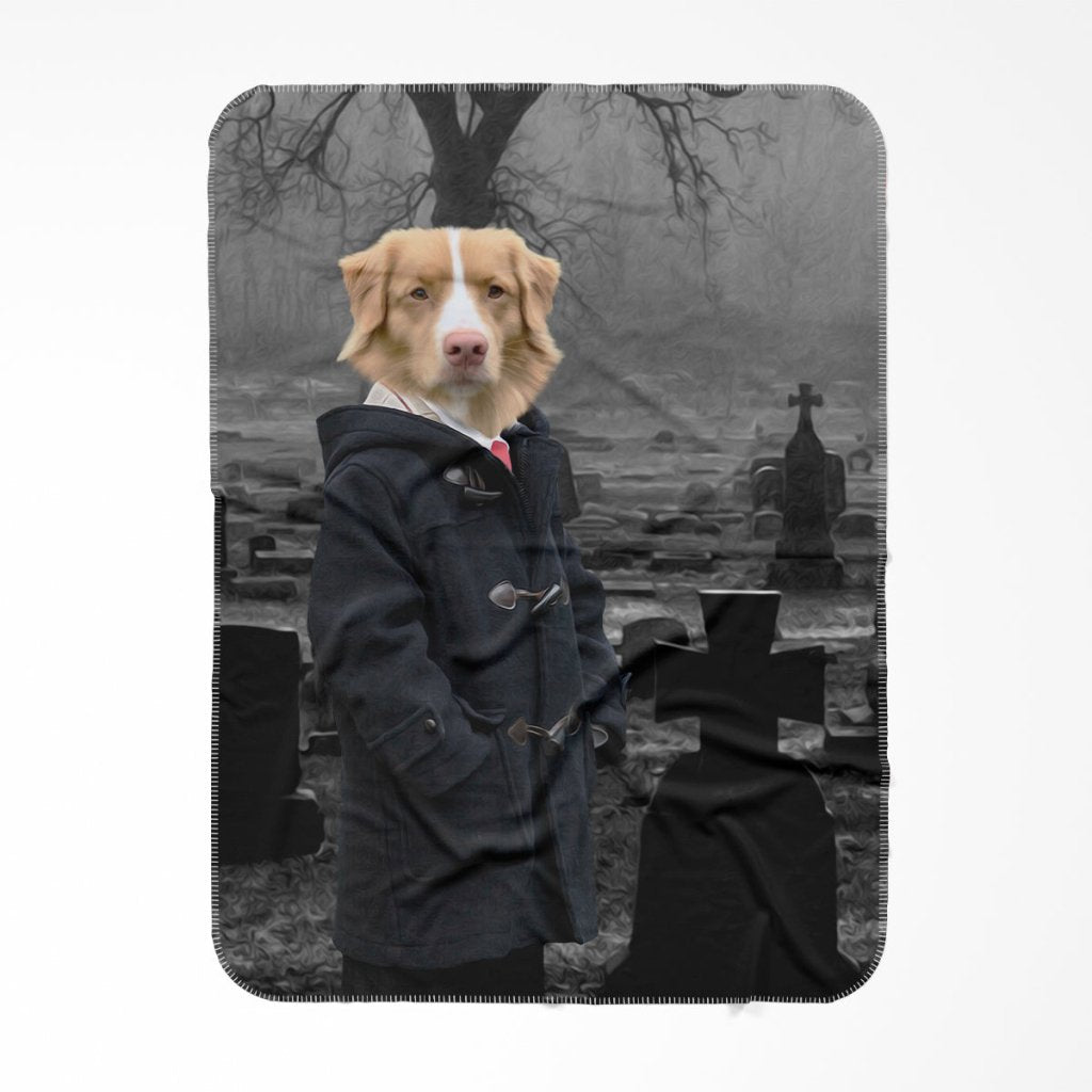 Pet Portraits | Damien (The Omen Inspired): Custom Pet Blanket | Paw & Glory