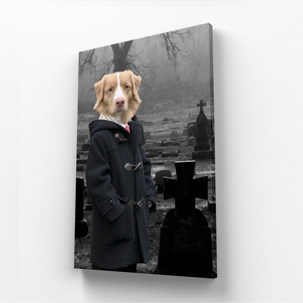 Pet Portraits | Damien (The Omen Inspired): Custom Pet Canvas | Paw & Glory