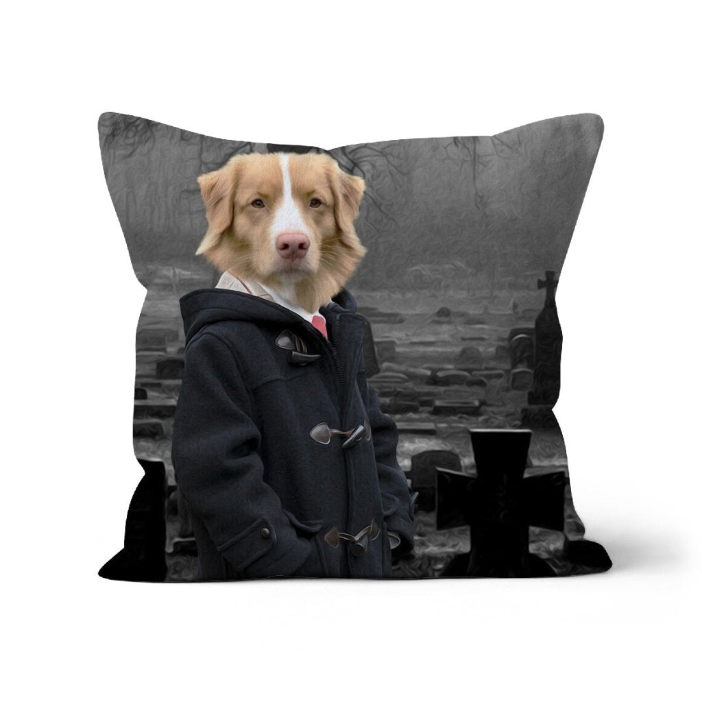 Pet Portraits | Damien (The Omen Inspired): Custom Pet Pillow | Paw & Glory