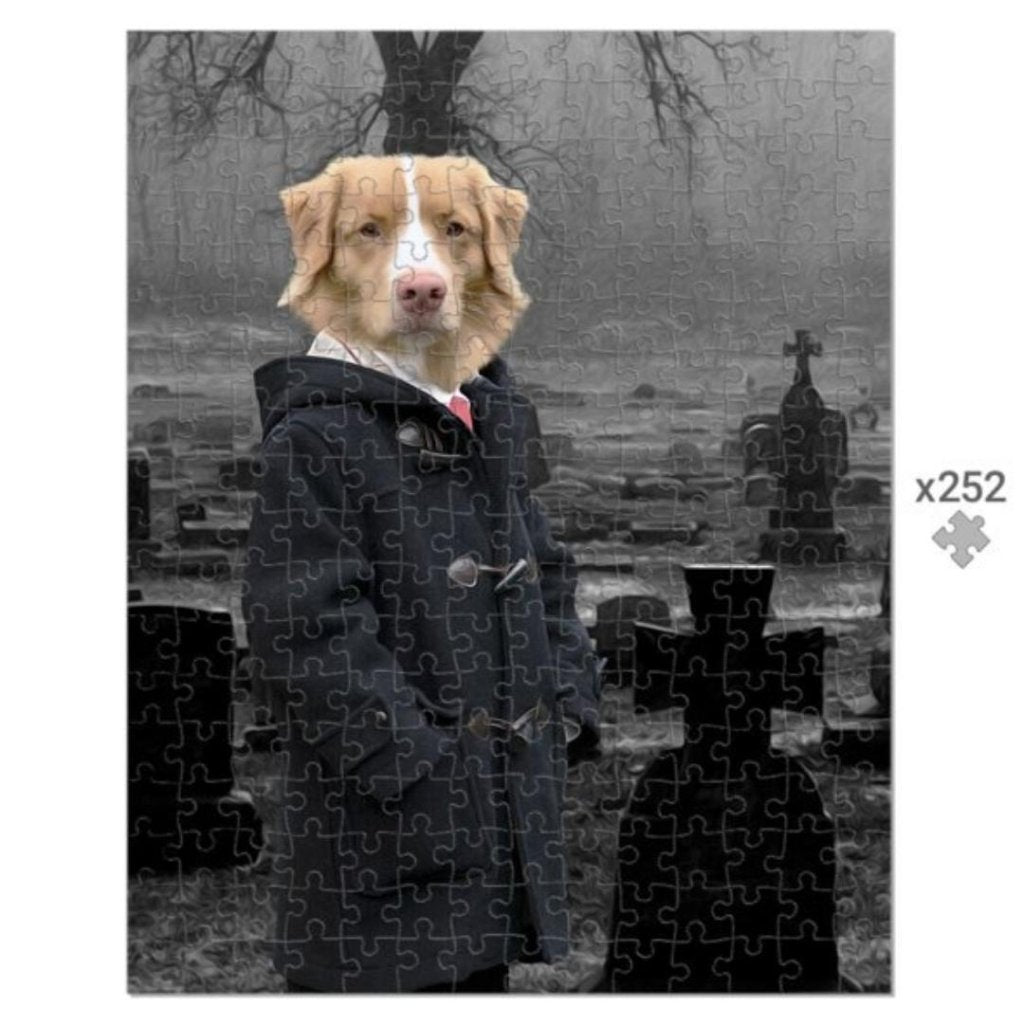 Pet Portraits | Damien (The Omen Inspired): Custom Pet Puzzle | Paw & Glory