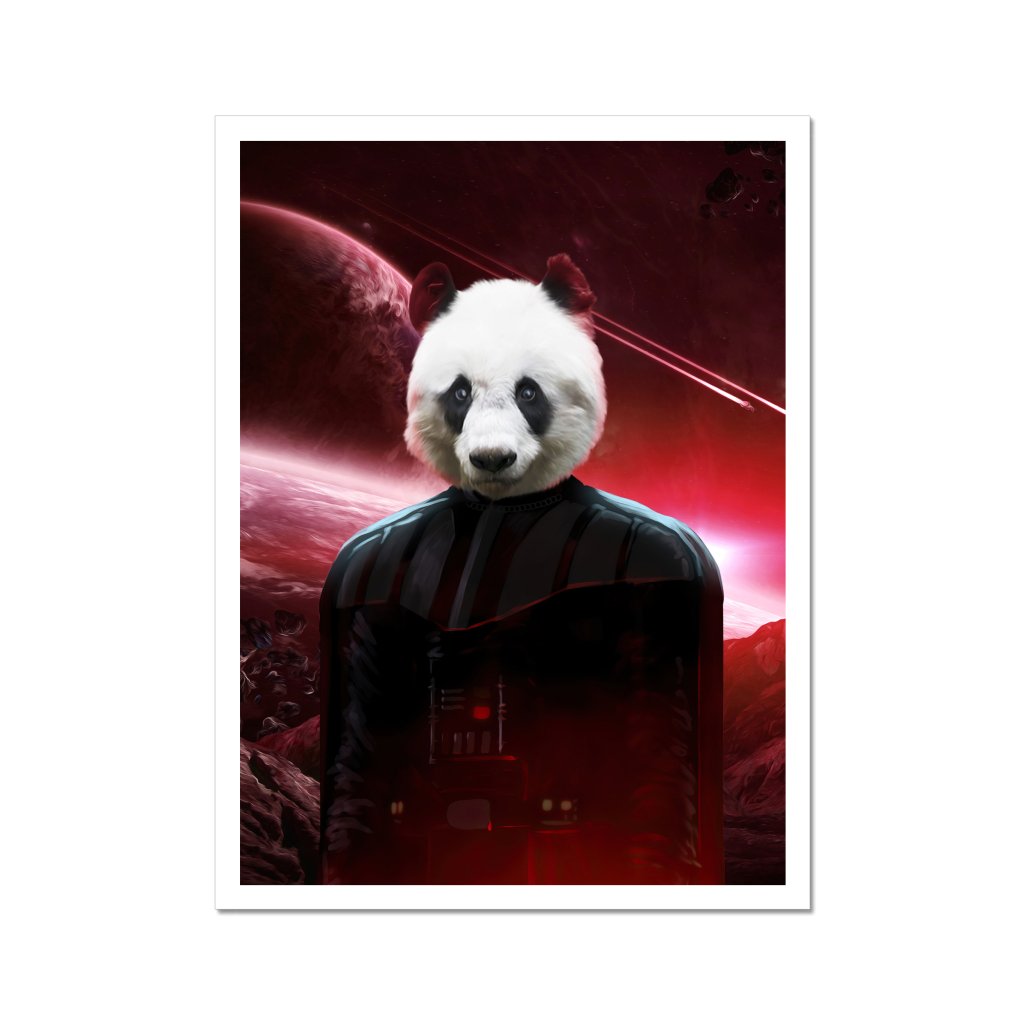 Pet Portraits | Darth Vadar (Star Wars Inspired): Animal Art Poster | Paw & Glory