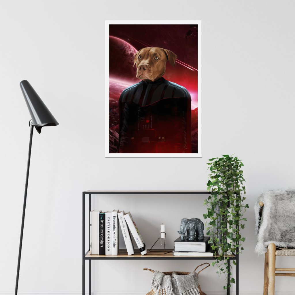 Pet Portraits | Darth Vadar (Star Wars Inspired): Custom Pet Poster | Paw & Glory